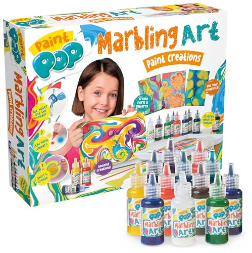 Paint Pop Marbling Paint Creations Set - Kids Water Art Craft Kit