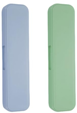 JEXOWIQ Caja para cubiertos - 2 Pcs caja de cubiertos portátil de viaje,caja de almacenamiento para platos, cuchara portátil, tenedor para trabajo, escuela, camping de cubiertos de viaje