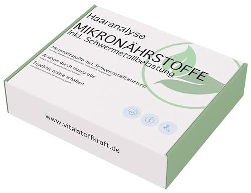 Mikronährstoffanalyse & Schwermetalltest | Haaranalyse für Vitalstoffe und Schwermetallbelastungen | Einfache Selbstanwendung | Detaillierter Ergebnisbericht