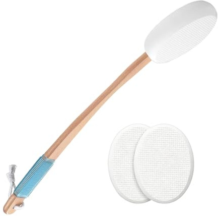 Aplicador De Loción De La Espalda - Esponja Exfoliante Para La Espalda Con Crema - Cepillo Aplicador Para Protección Solar - Para Hidratante, Protector Solar y Autobronceador en Ducha, Baño y Spa