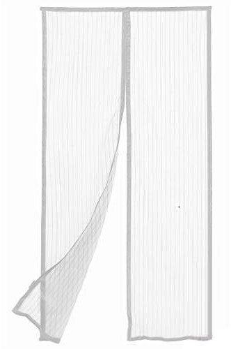 BricoShopping® Zanzariera Magnetica Tenda REGOLABILE con MAGNETE CONTINUO interno Porta, Fissaggio Rapido Su Finestre Balconi In Legno Alluminio (120 Bianco)