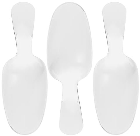 Cabilock 3 Stücke Edelstahl Mehlschaufel Mini Gewürzschaufel Teeschaufeln Messlöffel Küche Schäufelchen Salzschaufel Kaffeeschaufel für Salz Gewürze Kaffee Getreide Dosiere Silber, 9.2X3X0.3CM