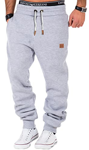 REPUBLIX Herren Sporthose Jogger Jogginghose Sweatpants Trainingshose R-0053 Hellgrau XXL