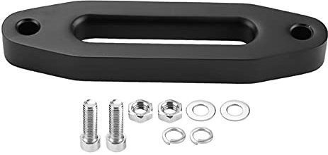 Fairlead, 6 Pulgadas de Aluminio Negro Fairlead para Cable de Cuerda de Cabrestante Sintético ATV Piezas de Chasis de Motor Automotriz Accesorios de Cabrestantes