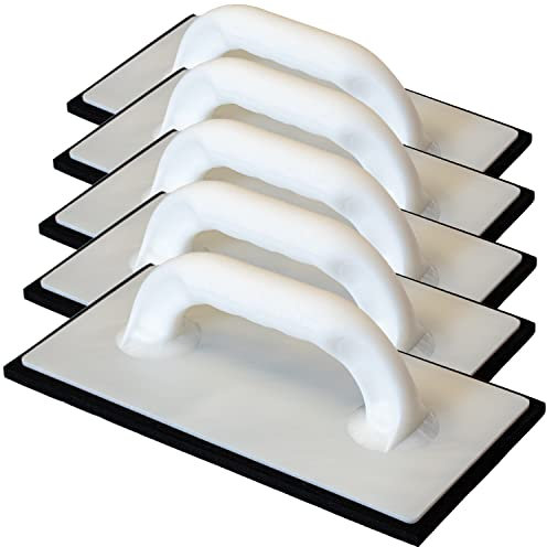 Kronen Hansa 5 tablas de frotar, con revestimiento de goma de celda, color negro, para alicatadores y albañileros, tabla de exportación de juntas, fabricada en Alemania, grosor 10 mm, 140 mm x 280 mm)