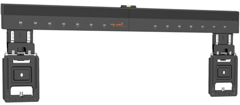 Mywall TV-väggfäste HE7-2L för plattskärmar 43–100 tum, TV-hållare för vägg, belastning upp till 75 kg, universal TV-hållare Ultra Slim, väggfäste TV 9,5 mm väggavstånd