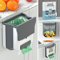 Gintan 2.4 Gallons Foldable Kitchen Door Bin，Hanging Trash Bin with Lid，Compost bins for Kitchen/Camping/RV/Car/Bathroom/Office/Bedroom (Grey)