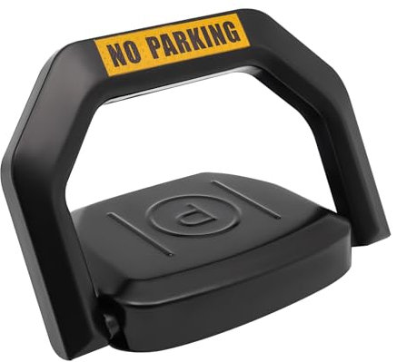 Parkplatzsperren Auto Parken Schloss Parkplatzschloss Automatische Fernbedienung Parken Schloss Klappbare Parkplatzsperre Abschließbar mit 2 Schlüssel (Schwarz)