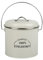 Gimel 530212 - Caja de Compost de Cocina Redonda (diámetro de 16 cm, Altura 25 cm, Metal Pintado, 1 Filtro de carbón Incluido para atrapar olores, Color Beige