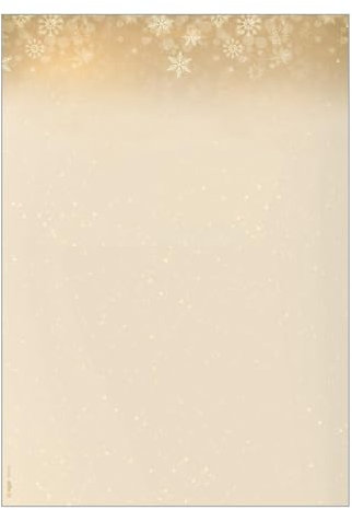 SIGEL DP633 Briefpapier Weihnachten Golden Christmas Night, A4, 25 Blatt, Weihnachtsbriefpapier aus nachhaltigem Papier für Weihnachtspost, Angebote, Einladung, Menükarte
