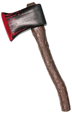 Lezevn Fake Axe with Blood Realistic Hatchet Toy Viking Axe Woodsman Axe for Lumberjack Butcher Battle Game (1)