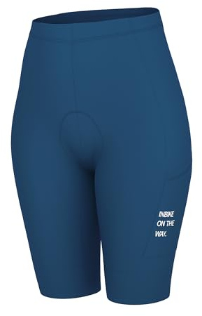 INBIKE Shorts Velo pour Femme Rembourré Gel avec Poche Côtée Gauche pour VTT Cuissards Cycliste Respirant Elastique CJ310