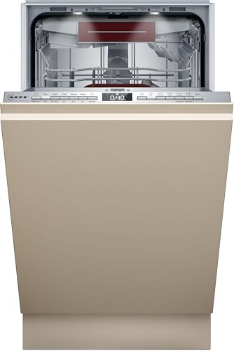 NEFF S857YMX12E, N 70, Smarter Geschirrspüler Vollintegriert 45 cm, Besteckschublade, sehr leise, Zeolith-Trocknung, Flex II Korbsystem, Favoriten Programm, starke Reinigungsleistung, Time Light