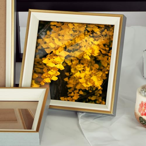 marysgift 7x7 Photo Frame Square Picture Frames with Mounts Freestanding Ideal for Displaying 7 X 7 Photos Collages Portraits, Blue 7x7