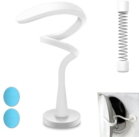 BITEFU Lot de 3 supports de porte pour machine à laver, chargement frontal, avec plaque en métal et support à ressort, pour appareil photo de bébé, machine à laver, téléphone portable (blanc)
