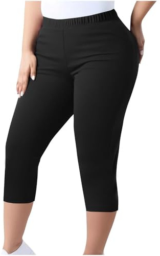 HAOLEI Mallas Deporte Mujer Rebajas Talla Grande 3/4 Leggins Deportivos Mujer Leggins Capris Elásticos Suave Cómodo Leggings Push Up para Yoga Gym Pilates Running Fitness Casual Pantalones de Yoga