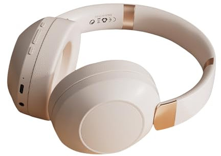 Zestivra Cuffie sovrauricolari, leggere, cuffie stereo sovrauricolari, pieghevoli, senza fili, per viaggi, lavoro, cellulare