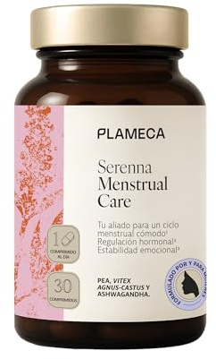 Plameca Serenna Menstruationsvård – hormonreglering och emotionell stabilitet – 1 tablett per dag – 30 tabletter
