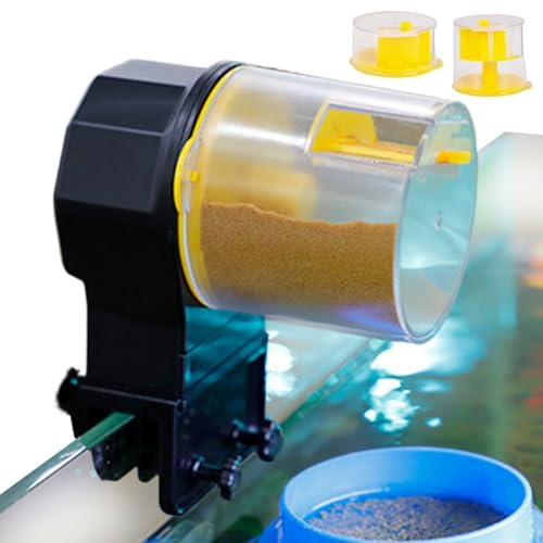 Distributore Automatico di Cibo per Pesci | Alimentazione a Batteria con Timer | Alimentare Automatico,per Acquario Betta Gamberetto Tartaruga