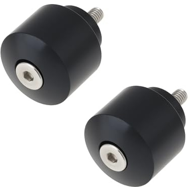 AS Axis Spindleon 1 Par de Contrapesos Negros para Manillar de Motocicleta M6x1,25 Compatible con Honda CB GL RVF NX FMX Y SH
