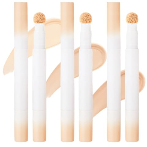 3 Unidades Corrector Facial, Corrector Líquido 3 Colores, Resistente al Agua Concealer, Cobertura Hidratante, Alta Cobertura para Ocultar Ojeras, Rojeces, Imperfecciones, Todo Tipo de Piel