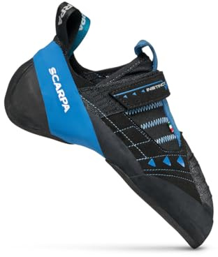 SCARPA Instinct VSR Rock Climbing Shoes - Black/Azure - 10-10.5