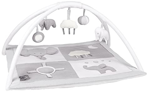 Nattou Manta de Juegos con Arco, Tembo, 74 x 60 x 8 cm, Blanco/Gris