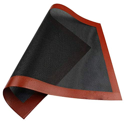 Lintat Alfombrilla para hornear microperforada de silicona antideslizante, para galletas, macarrones, pizza, color negro