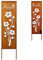 Cepewa Gartenstecker Rusty Auszeit LED Beleuchtung│ warmweiß H120cm Dekor │Gartendekoration Aufsteller Stahlblechplatte Sichtschutz (1 x Gartenstecker Auszeit 120cm)