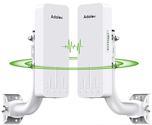 Adalov Wireless Bridge, 3KM 5.8G Point to Point Outdoor CPE, Long Range WiFi Bridges for PtP/PtMP with 14DBi High Gain Antenna for Network Sharing,Network Extend,Starlink Network Extend (CPE660)