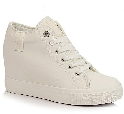 Big Star Damen Hidden Wedge Sneakers, Weiß, Größe 38