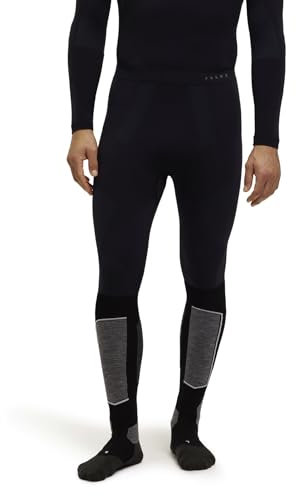 FALKE Herren Baselayer-Hose Warm Long M Ti Funktionsmaterial schnelltrocknend 1 Stück, Schwarz Black 3000, S