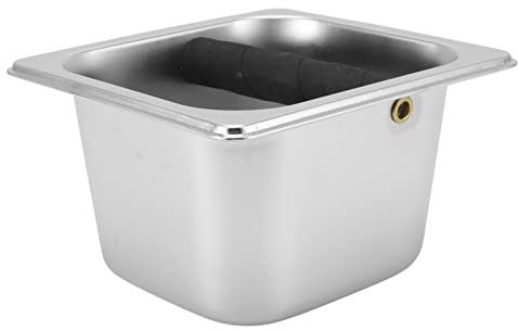 Kaffe knock box, stor kaffe knackbox rostfritt stål kaffe mark behållare rester hink avfallsbehållare espressomaskin tillbehör