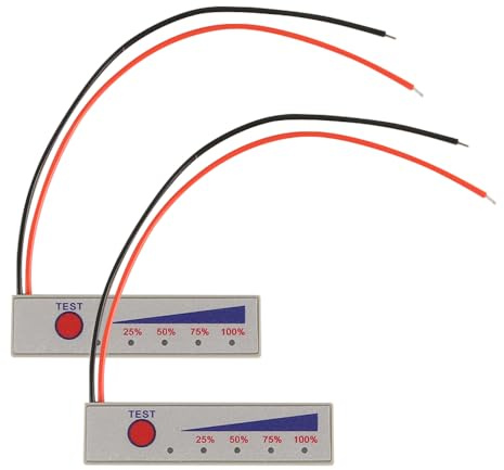 Laroal Pezzi Misuratore di Batteria Monitor 3S 11.1-12.6V Indicatore di capacità della Batteria Controllo del Livello di Potenza Display Digitale Copertura Posteriore per Auto Marine RV Boat
