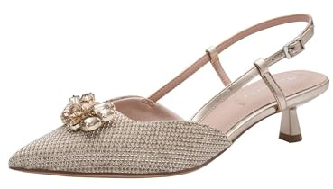 Tamaris Escarpin à bride arrière pour femme à talon aiguille gris 36 EU