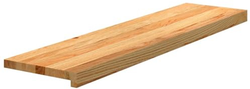 SKTQYQO Marches en bois massif chêne, 2 pièces, marron clair, 100 x 30 x 2 cm