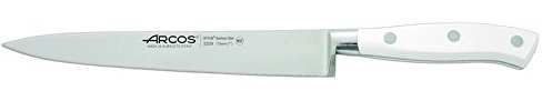 Arcos Serie Riviera Blanc - Cuchillo de Lenguado Cuchillo de Pescado - Hoja de Acero Inoxidable Forjado NITRUM 170 mm - Mango de Polioximetileno (POM) Color Blanco