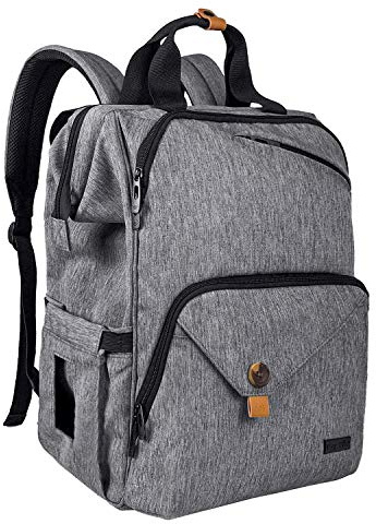 Hap Tim Sac à langer pour bébé avec des sangles de poussette, sac à dos imperméable pour bébé pour le nouveau-né/père (gris)