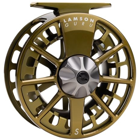 LAMSON | Guru S-Series -3+ Fly Fishing Reel | All-Water | Large Arbor, Fully CNC Machined/Anodized, Lightweight Durability | OG | 2wt 3wt 4wt Size