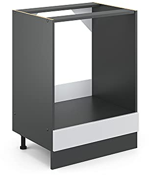 Vicco Mobile per forno da incasso R-Line, Bianco lucido, 60 cm senza piano di lavoro, per la libera combinazione all'interno di sistemi cucina modulari