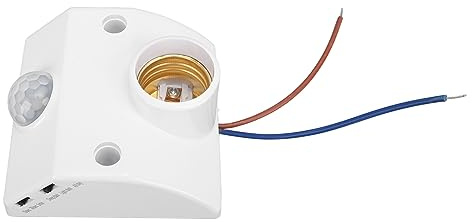 Portalampada E27, Porta Lampadina, Portalampada con Sensore di Movimento PIR E27, Controllo della Luce a Risposta Rapida, Portalampada a Induzione del Corpo Umano 90-240V per Garage