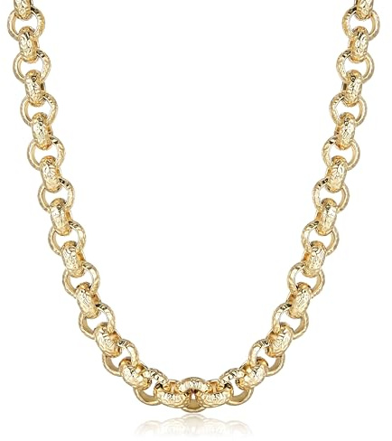 Bling King London - Gold Diamond-Cut Belcher Chain, 24 Inch Long 15mm Thick