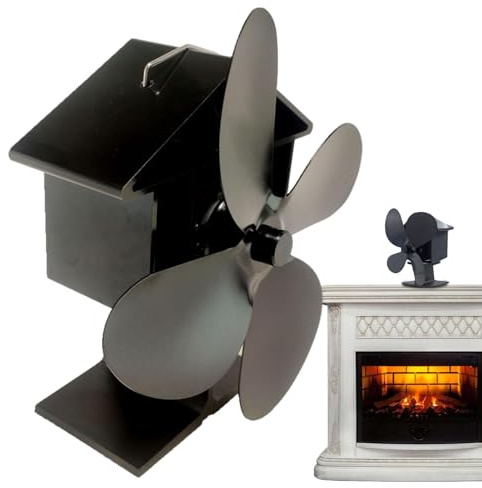 Ventilateur de cheminée alimenté par la chaleur, ventilateur de cheminée non électrique | Ventilateur de chaleur pour poêle à bois, ventilateur de cheminée à bois, ventilateur d'air chaud à