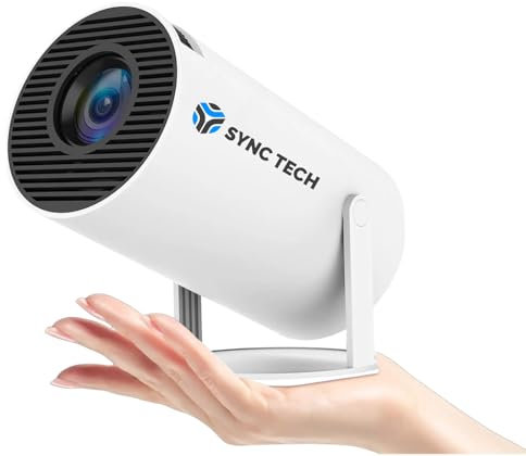 CineVue 4K Smart Projector 20000L with Wi-Fi & Bluetooth Portable Mini Projector for Home Theater, Outdoor, 210° Rotatable Stand, Auto Keystone,1080p HD Support, HDMI & USB