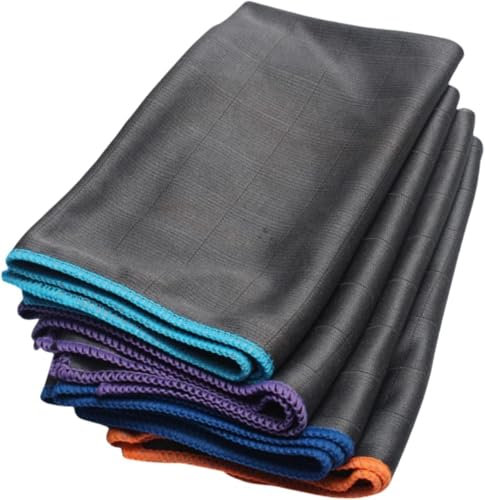 Maison culte maisonculte TopClean- Chiffon en Fibre de Carbone - 2/3/4 Serviette Nettoyage sans Trace 40 * 50cm pour Verre, Vitre, Lunettes, Vaisselle, Cuisine, Ménage