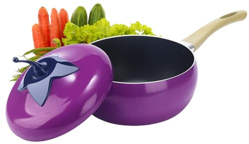 Shouxiut Liten kruka, grönsaksfrukt simmergryta, kokott med lock - för induktion spishäll stekning matlagning stuvning mjölk soppa