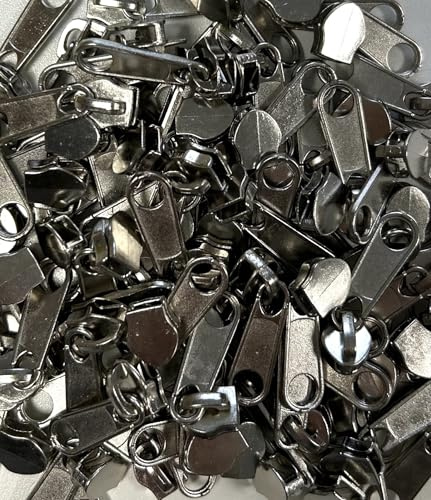 20 Zipper Sliders for 3 mm Zip Endless (Silver)