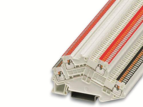 Phoenix Contact ContactCONTACT PTTBS 1,5/S WH/U-BK/O-RD Doppelstockklemme, Weiß, 0.14 mm² - 1.5 mm² Querschnitt, 3.5 mm Breite, 50 Stück