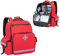 CURMIO Notfallrucksack, Erst Hilfe Aufbewahrungstasche, Tragbar Medizintasche für Unterwegs, Tragetasche für Krankenschwester, Ärzte, Rettungskräfte, Rot (Leere Tasche, Patent Angemeldet)