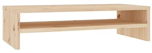 vidaXL Support de Moniteur Étagère d'Écran Armoire de Bureau Support d'Ordinateur Étagère de Rangement 50x24x13 cm Bois de Pin Solide